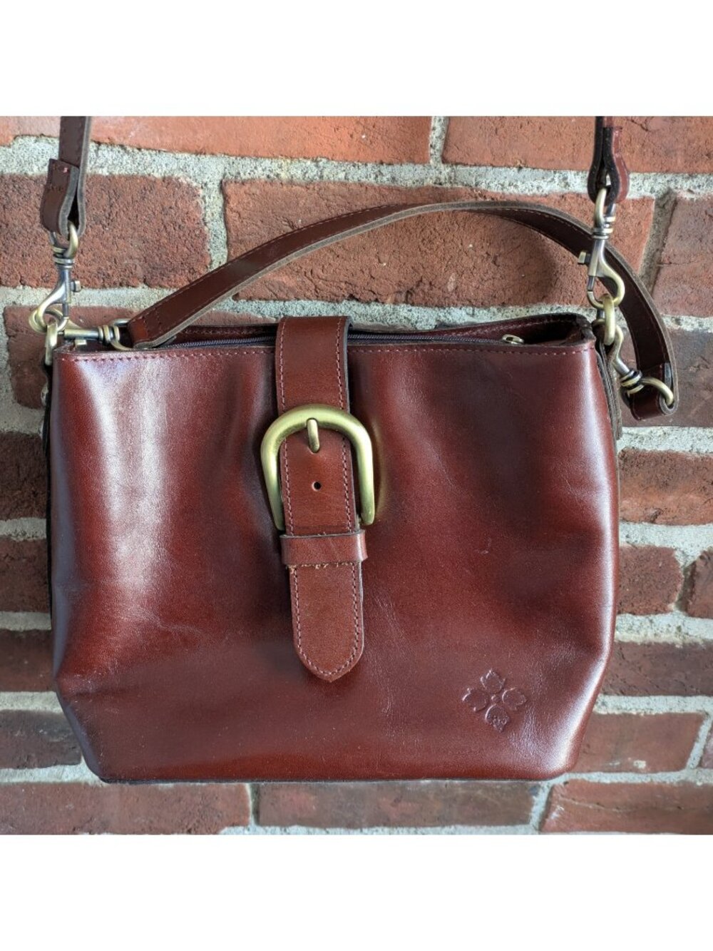 Patricia Nash Brown Leather Handbag Purse